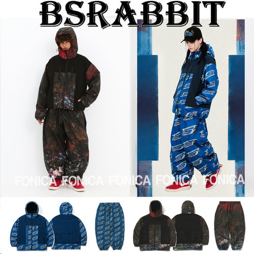 BSRABBIT滑雪服单板拉链连帽防水