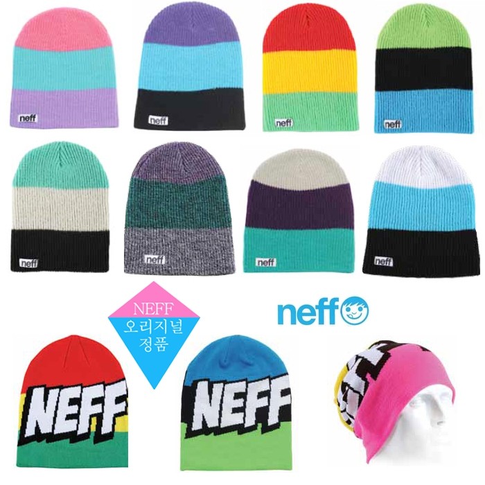 NEFF韩国正品代购滑雪针织帽子彩色粉黑蓝紫色包邮1