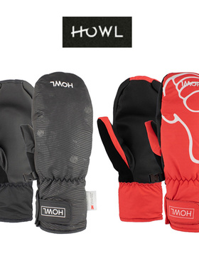[特价]HOWL韩国滑雪手套五脸指加棉保暖防水风寒粉蓝红色户外衣服