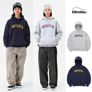 24DIMITO韩国长款滑雪卫衣打底衫连帽男女款单板双板白色军绿色