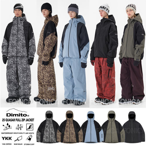 DIMITO防水韩国滑雪服单板开衫