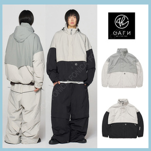 2526GAFH韩国滑雪服防水防风衣男女款单板双板拉链保暖天蓝色加棉