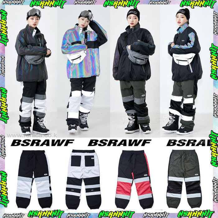 单板滑雪裤BSRABBIT夜光灰卡其色