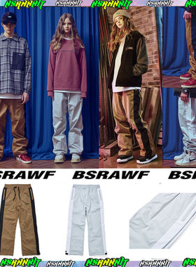 BSRABBIT韩国滑雪缩腿裤男女款单双板反驼棕米灰色色防水风服