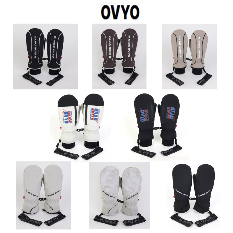 OVYO滑雪手套加棉防水防寒卡其色