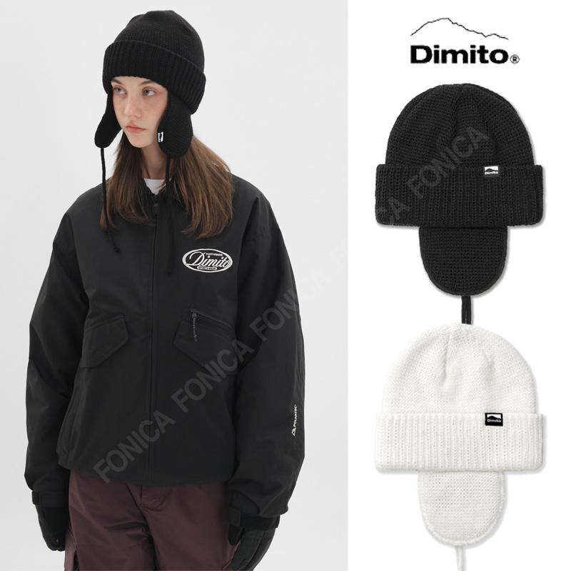 针织带耳朵帽DIMITO防风保暖图片