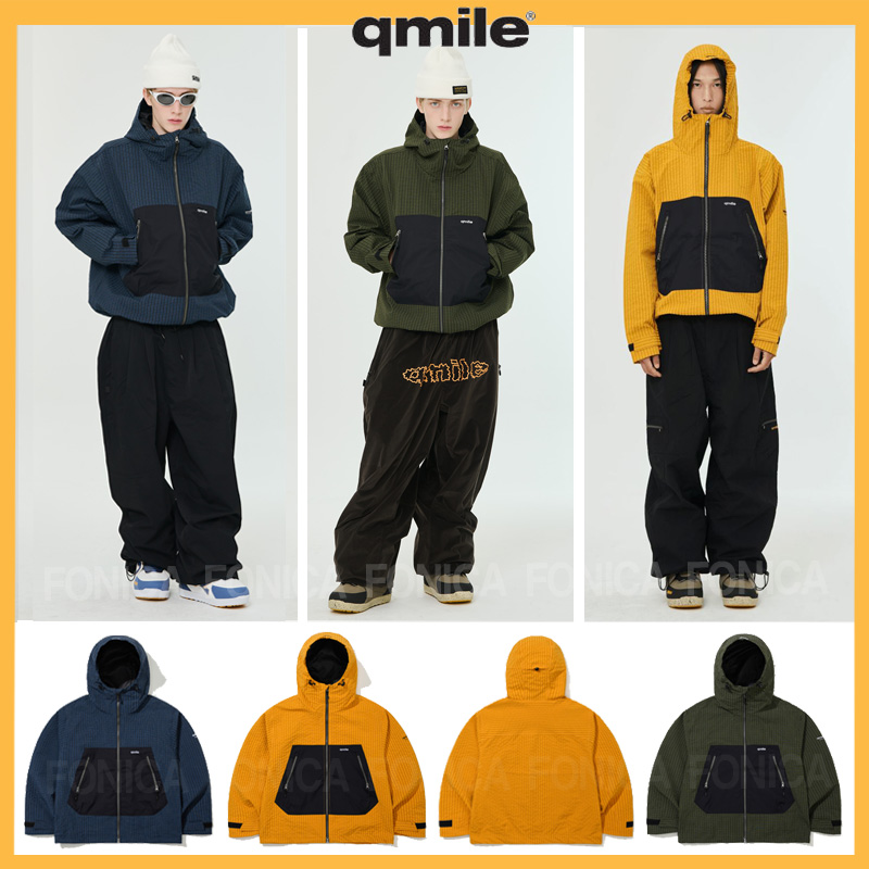 QMILE韩国滑雪服衣防水单板连帽
