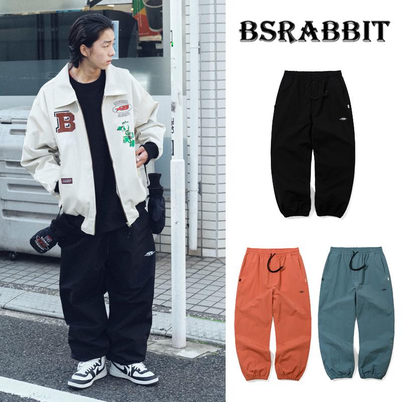 24BSRABBIT韩国滑雪裤防水防风宽松休闲直筒男女款卡其色耐磨单板