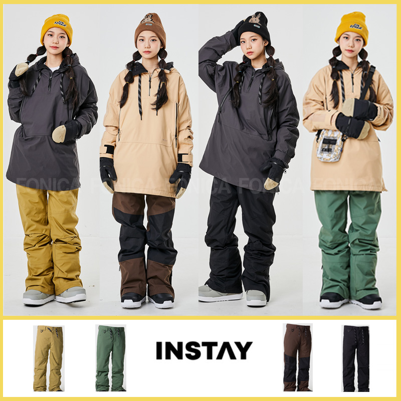 INSTAY滑雪裤单板直筒宽松防水