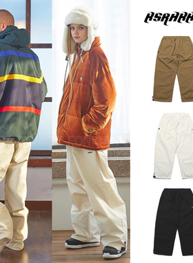 2122BSRABBIT韩国滑雪裤防水宽松超级肥大乳白卡其色单双板男女衣