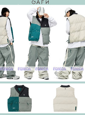GAFH滑雪服单板防水乳白色马甲