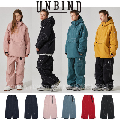 UNBIND韩国滑雪裤防水休闲宽松