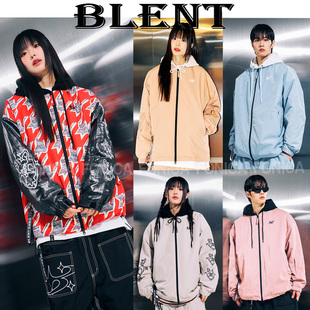 2526BLENT滑雪服立领拉链保暖防水防风单板双板开衫天蓝色卡其色