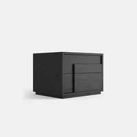 现代极简约卧室床头柜北欧小户型柜子黑橡木意式多功能储物床头柜