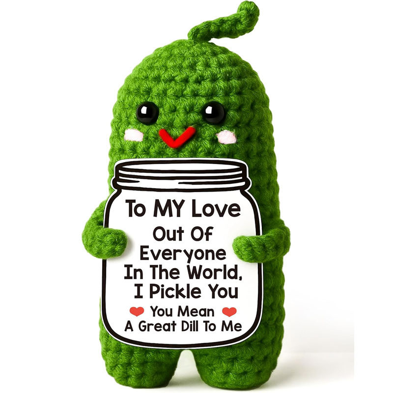 Handmade Crochet Pickles  My Love Anniversary Birthday Gifts - 实物图