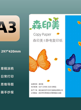 70gA3打印纸A3试卷纸100gA3纸80g复印纸120g手抄报专用纸100张A4