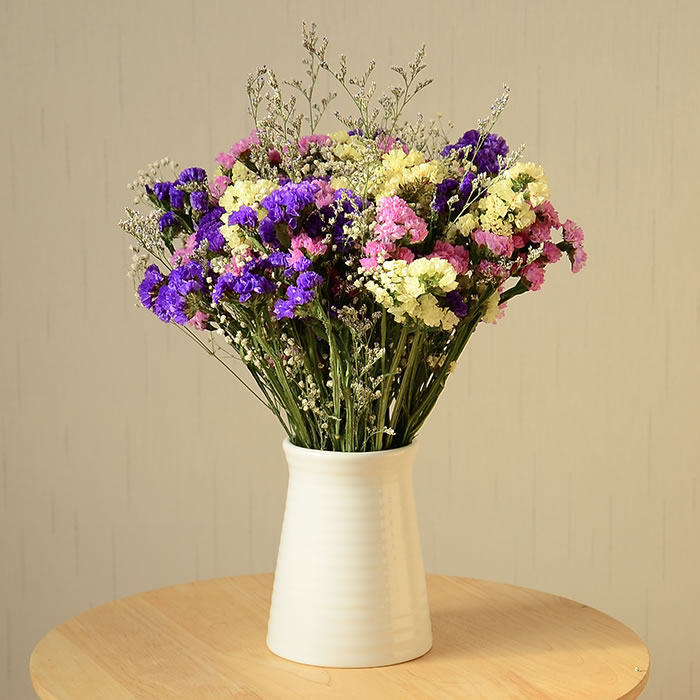 勿忘我干花花束情人草干花搭配套装真花花艺茶几餐桌摆放