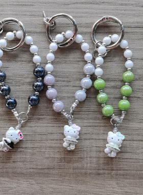 新款卡通猫猫钥匙扣挂件可爱装饰手机链系少女礼物