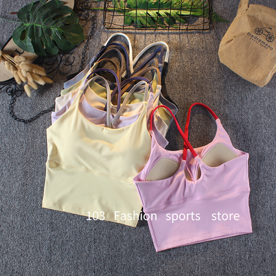 运动背心女夏一体式瑜伽吊带文胸