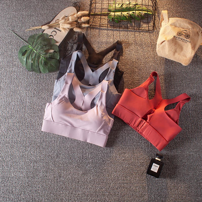 一片式防震运动聚拢健身文胸柔肤美背弹力网红背心瑜伽内衣蝴蝶背