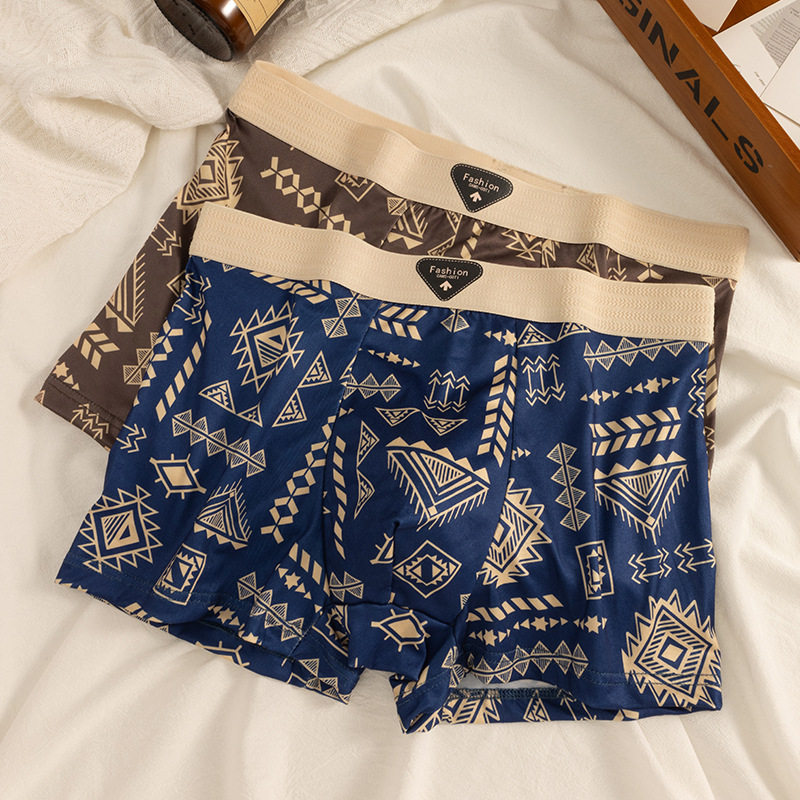 新款美式潮流运动男士复古内裤纯棉抗菌四角舒适青年男生平角短裤,女士内衣/男士内衣/家居服,男平角内裤,淘宝优惠券,粉丝福利购,淘宝优惠卷