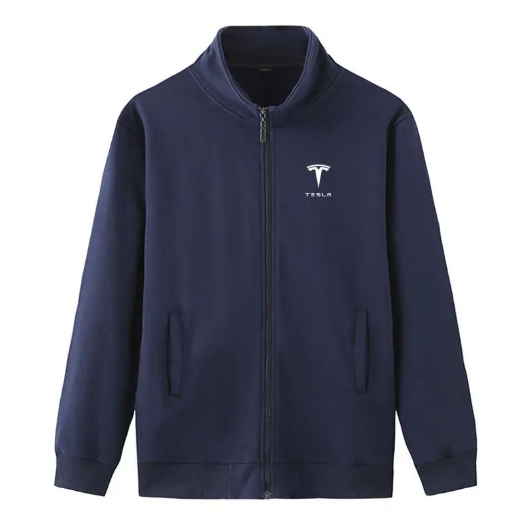 适用于特斯拉Tesla工作服立领卫衣男秋冬4S店汽车维修美容工装外