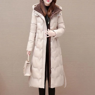 棉中长款韩版修身时尚拉链扣子