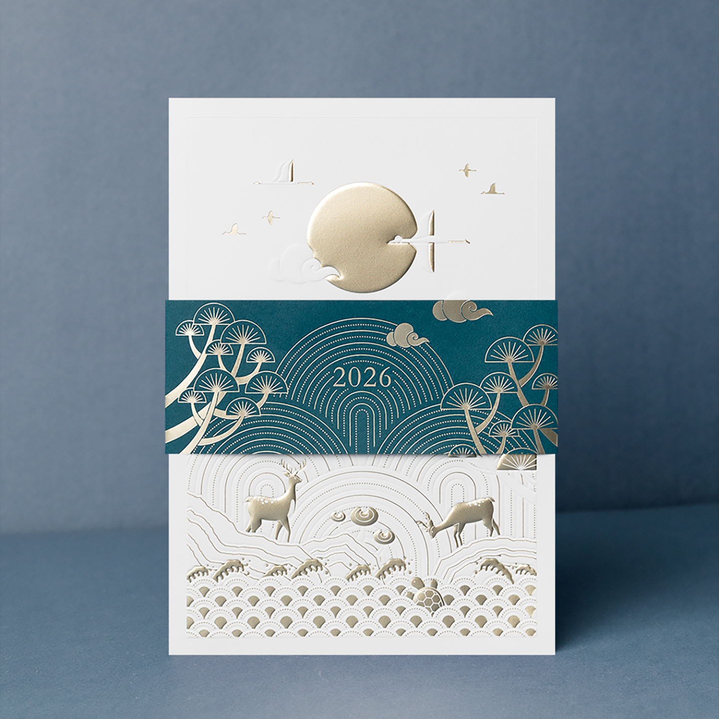 2026马年新年贺卡高级感定制企业商务年会邀请函创意感恩祝福卡片