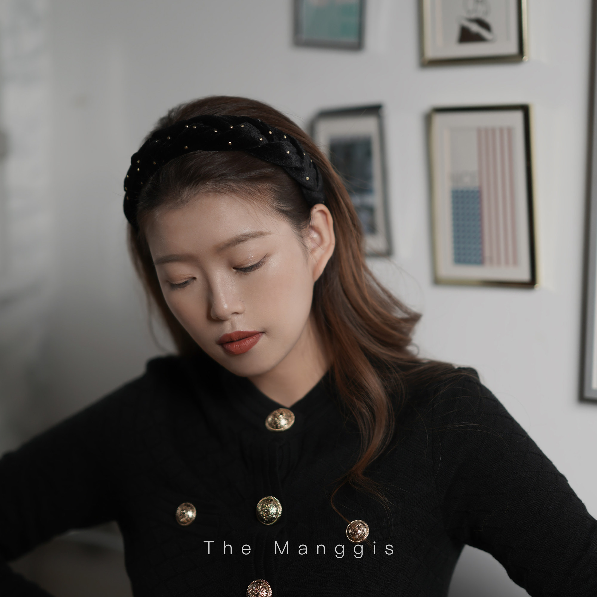 Manggis尘星 金属亮片丝绒绒面交叉发箍辫子编织头箍蝴蝶结发圈,饰品/流行首饰/时尚饰品新,发饰,淘宝优惠券,粉丝福利购,淘宝优惠卷