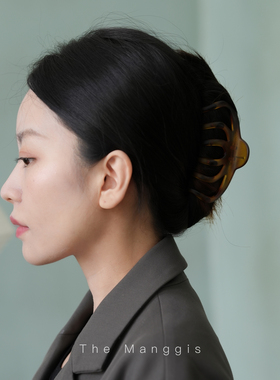 Manggis 琥珀法式Chic小众百搭气质鲨鱼夹后脑勺大号发夹抓夹盘头