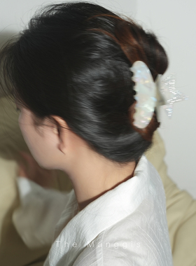 Manggis星星 甜酷撞色五角星鲨鱼夹糖果彩色个性少女水钻抓夹发抓