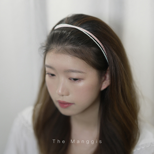 Manggis希蒂 森系仙女mini珍珠少女仙气发箍甜美交叉双层细头箍新