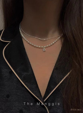 Manggis波光粼粼 意大利VICENZA闪钻925纯银闪光锁骨链裸链项链