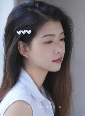 少女感爱心弹簧夹发夹