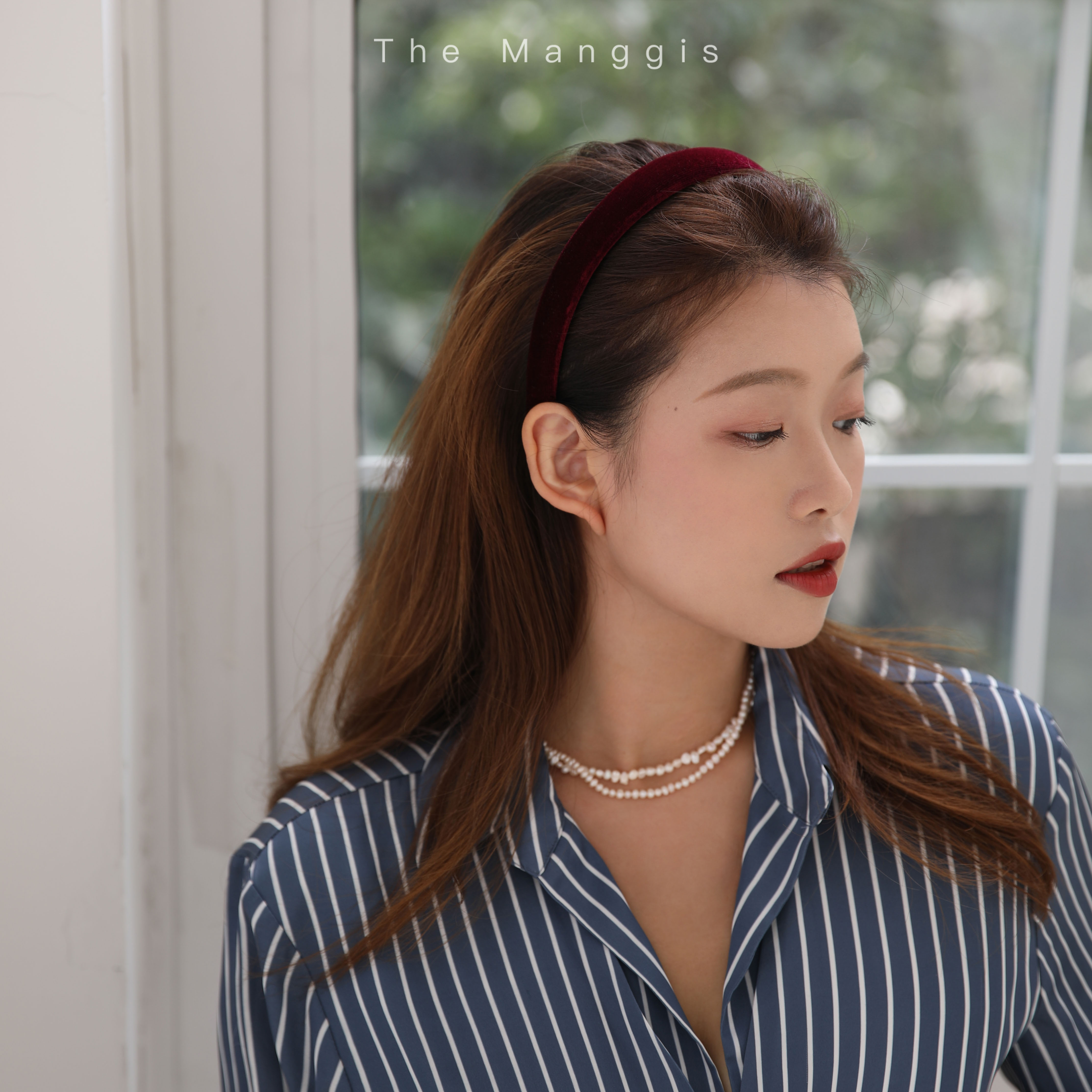 Manggis细丝绒法式复古气质发箍