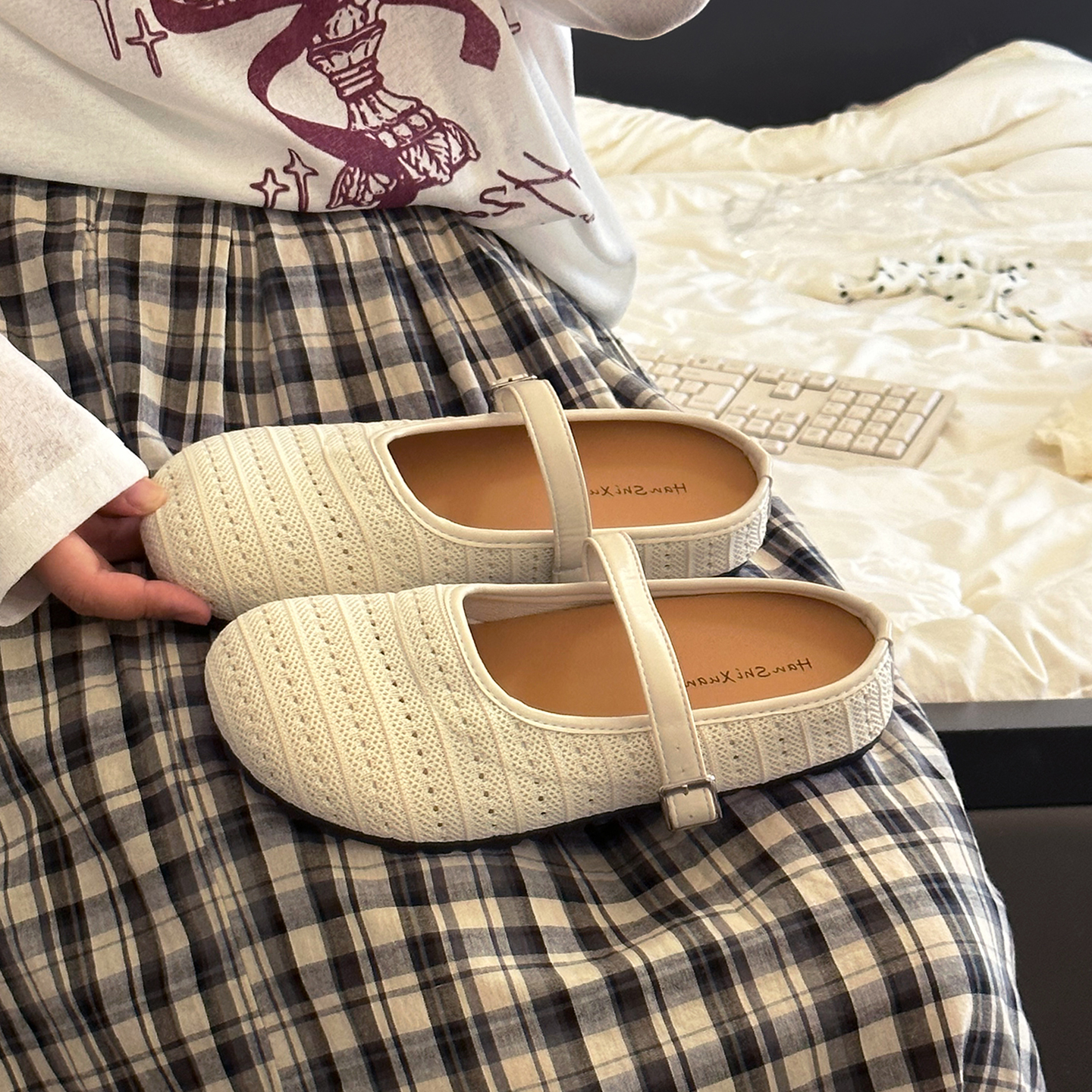 成宇阳法式镂空透气勃肯拖鞋女2025夏季配裙子百搭外穿一脚蹬凉鞋