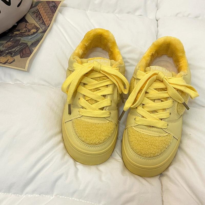 面包二棉鞋冬季保暖女毛绒绒学生