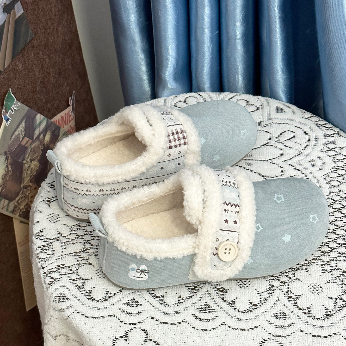 冬季保暖勃肯鞋内增高加绒棉鞋子