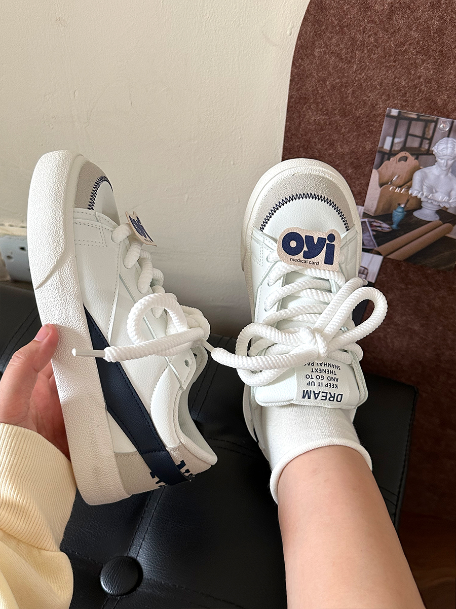 单鞋日系平底原创爆改小白鞋平价