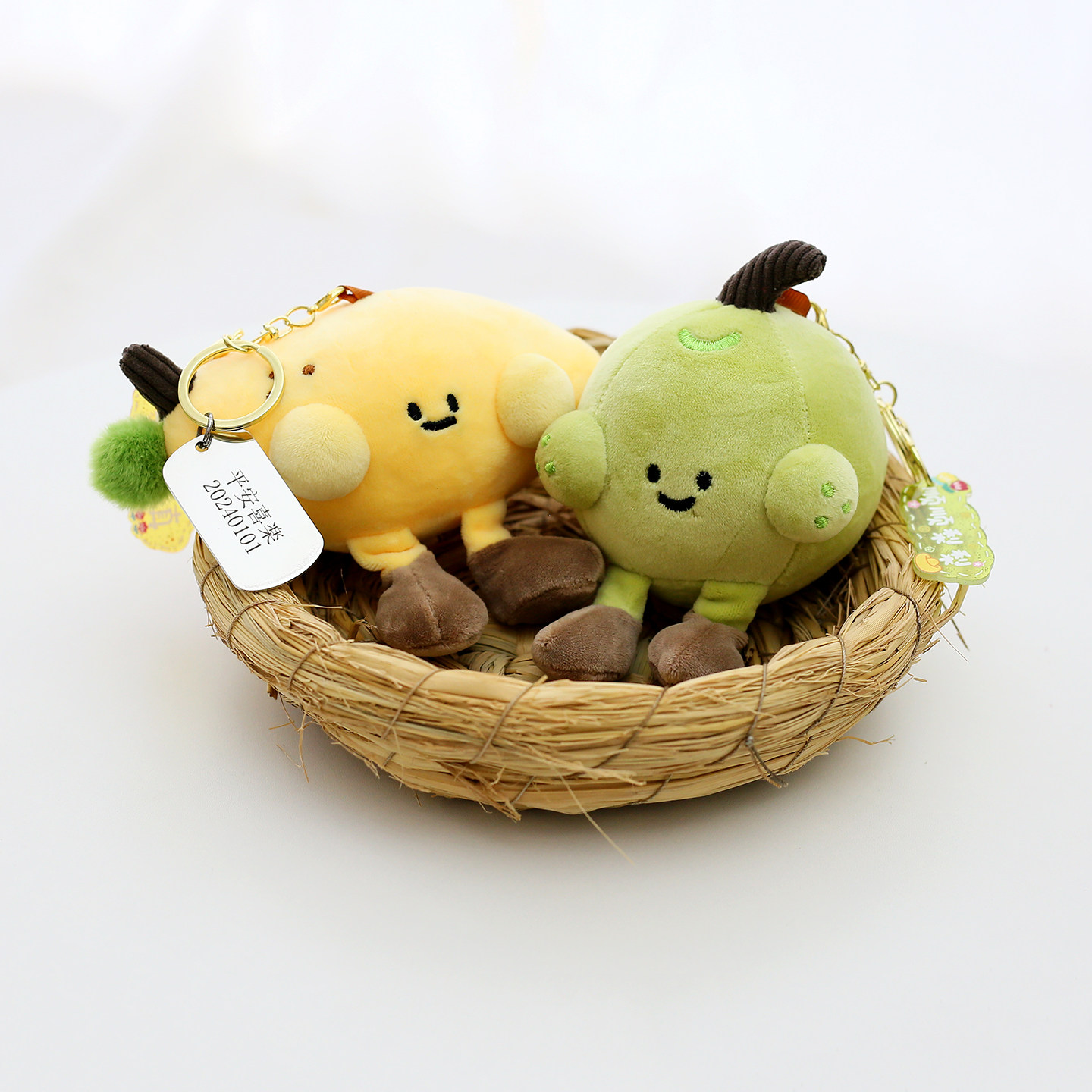 卡通柠檬钥玩偶匙扣毛绒梨子水果公仔背包挂件情侣礼物安抚娃娃女,节庆用品/礼品,钥匙扣,淘宝优惠券,粉丝福利购,淘宝优惠卷