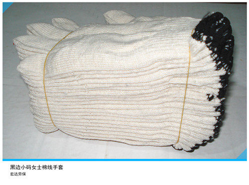 耐磨棉线劳动加厚白女士防滑手套