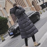 Mùa đông 2019 phiên bản Hàn Quốc mới của áo khoác cotton nữ dài đến đầu gối dày xuống đệm độn áo khoác mỏng - Bông áo phao nữ dáng ngắn hàn quốc