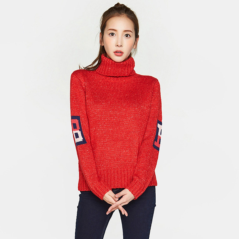 艾格官方旗舰店秋冬季新款修身气质简约针织衫女D02