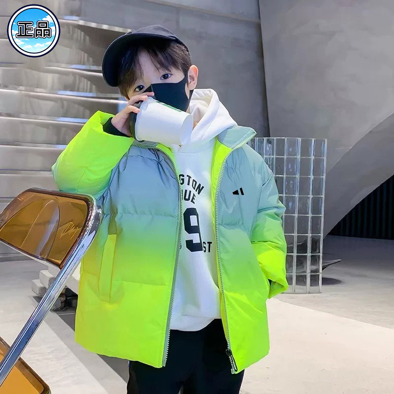 男童白鸭绒加厚保暖面包羽绒服