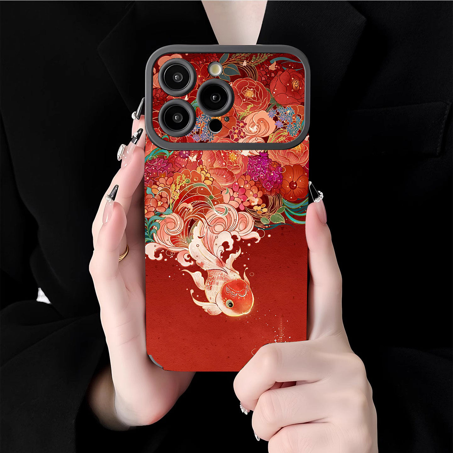 国潮锦鲤适用苹果17promax手机壳新年款iPhone16pr