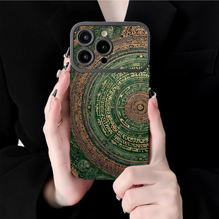 图腾之韵适用苹果17promax手机壳新款iPhone16pro套15plus复古民族风ip13pm软壳防摔12por全包11p国潮14女