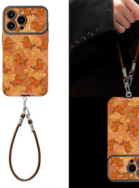 万马金安适用苹果17promax手机壳新年款iPhone16pro套15plus金色喜庆ip13pm硅胶防摔12por全包11p带挂绳14女