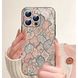 锦绘春山适用苹果16promax手机壳新款iPhone15pro套14plus中国风复古ip13pm磁吸防摔12por全包11p带镜头膜女