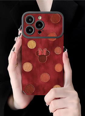 萌妮红妆适用苹果17promax手机壳新年款iPhone16pro套15plus红色喜庆ip13pm硅胶防摔12por全包11p带挂绳14女