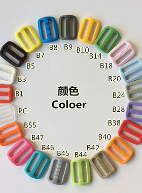 25mm三档扣日字扣调节扣8字扣调节扣箱包扣箱包扣配件华联KAM